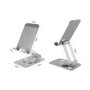 Mars Gaming Soporte Sobremesa Smartphone Giratorio Plata Aluminio Rotación 360º Ajuste 180º Plegable